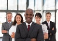 Young African American Man Business leading a team Royalty Free Stock Photo