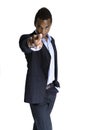 Young African American man pointing finger Royalty Free Stock Photo