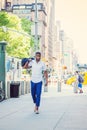 Young African American Man traveling New York Royalty Free Stock Photo