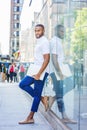 Young African American Man traveling in New York