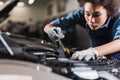 young african american mechanic working with