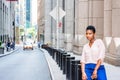Young African American Woman with short hair, traveling in New York City Royalty Free Stock Photo