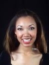 Young African American woman smiling with braces Royalty Free Stock Photo