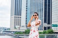 Young African American Woman traveling in New York City Royalty Free Stock Photo