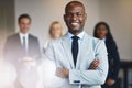 Young African businessman working in an office Royalty Free Stock Photo