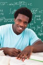 Young african man studying in university Royalty Free Stock Photo