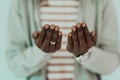 Young African Muslim Man Making Traditional Fatiha Prayer To Allah