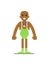 Young african weightlifter in sports uniform Royalty Free Stock Photo