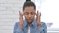 Young African Woman having Migraine, Headache Royalty Free Stock Photo