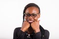 Close up of young african woman smiling Royalty Free Stock Photo