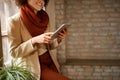 Girl looking surfing internet on iPad Royalty Free Stock Photo