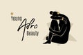 Young Afro Beauty Banner Template