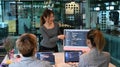 Young AI programmers and IT software developers team doing code programming, brainstorming for new web site project Royalty Free Stock Photo