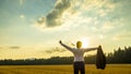 Young ambitious executive enjoying his business success as he st Royalty Free Stock Photo