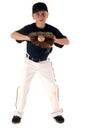 Young american caucasian baseball player catching the ball Royalty Free Stock Photo