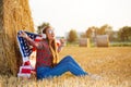 An american girl enjoying country life