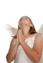 Young angel girl praying