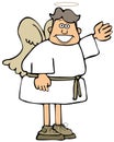 Young angel waving Royalty Free Stock Photo