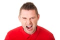 Young angry man screaming Royalty Free Stock Photo