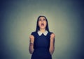 Young angry woman screaming loudly in great hysteria Royalty Free Stock Photo