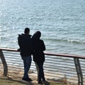 Promenade in Tel Aviv. Israel. Young couple