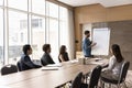 Young Arab project manager presenting marketing plan to team Royalty Free Stock Photo