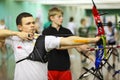 Young archers at Traditional Archery Championship Royalty Free Stock Photo