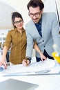 Young architect team working at office Royalty Free Stock Photo