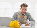 Young architect working Royalty Free Stock Photo