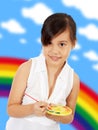 Young Artistic Girl With A Paint Set Royalty Free Stock Photo