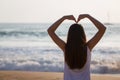 Young asia woman on beach Royalty Free Stock Photo