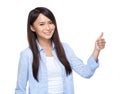 Young asia woman thumbs up