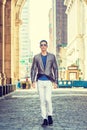 Young Asian American Man traveling in New York Royalty Free Stock Photo