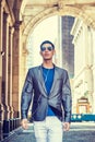Young Asian American Man traveling in New York Royalty Free Stock Photo