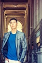 Young Asian American Man traveling in New York Royalty Free Stock Photo