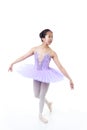Young Asian Ballerina With Braces in Dance Pose