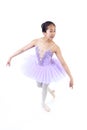 Young Asian Ballerina With Braces in Dance Pose