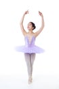 Young Asian Ballerina With Braces in Dance Pose