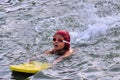 Young,Asian,Bengali boy swimming, being trained