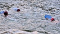 Young, Asian, Bengali boys swimming, being trained