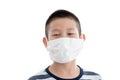 Young Asian boy wearing mask Royalty Free Stock Photo