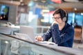 Young Asian business man feeling stressed while working with lap Royalty Free Stock Photo