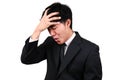 Young Asian Business man stressed Royalty Free Stock Photo