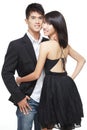 Young, asian, Chinese couple on romantic date