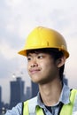 Young asian construction engineer