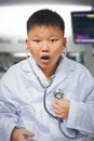 Young asian doctor discover his heart problem