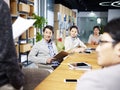 Young asian entrepreneurs meeting in office Royalty Free Stock Photo