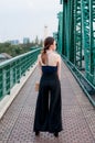 Young Asian Girl on the Bridge