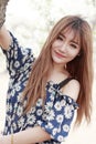 Young Asian girl outdoor portrait