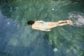 Young asian girl swimming Royalty Free Stock Photo